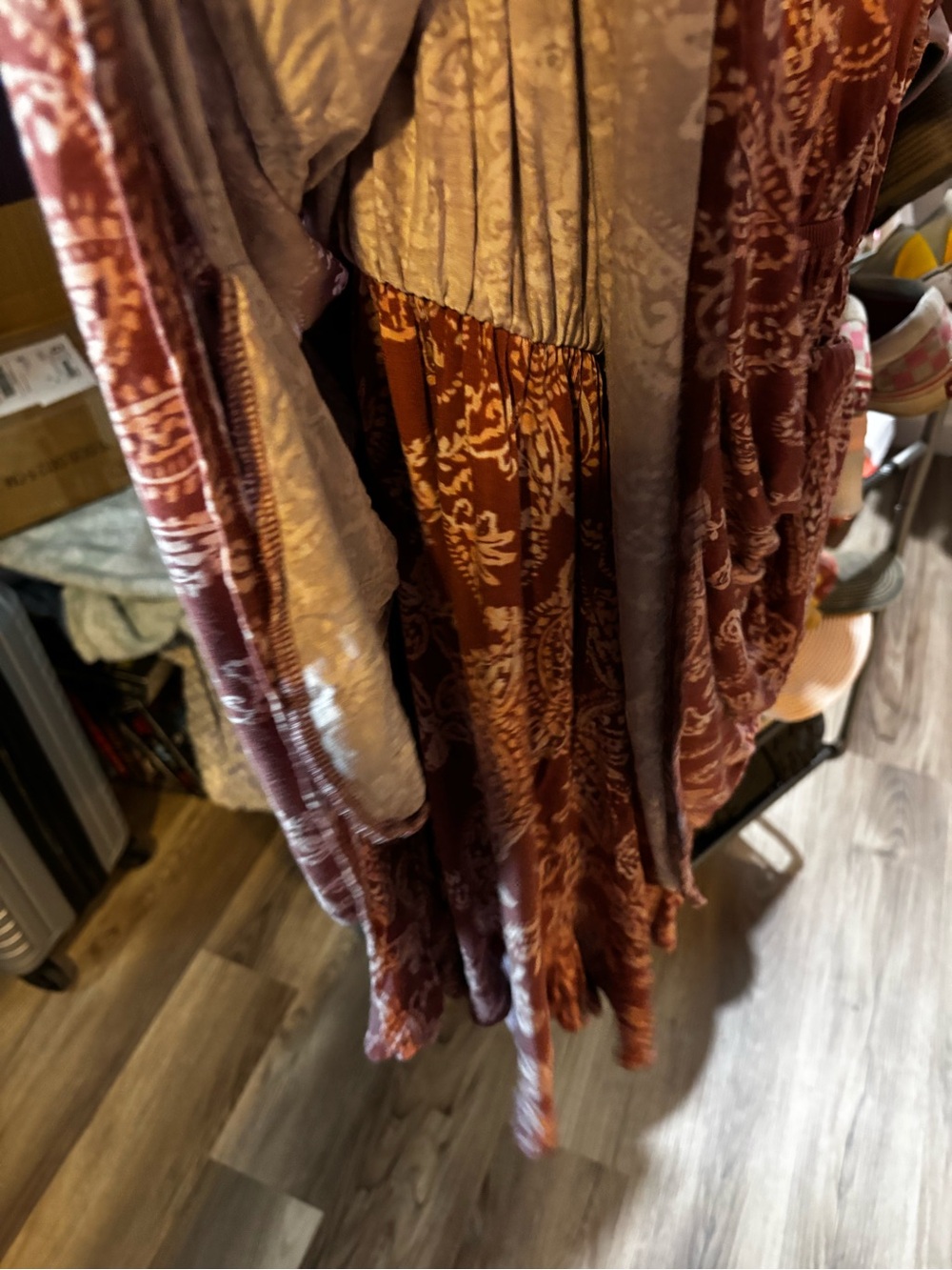 torrid rust maroon paisley boho dress